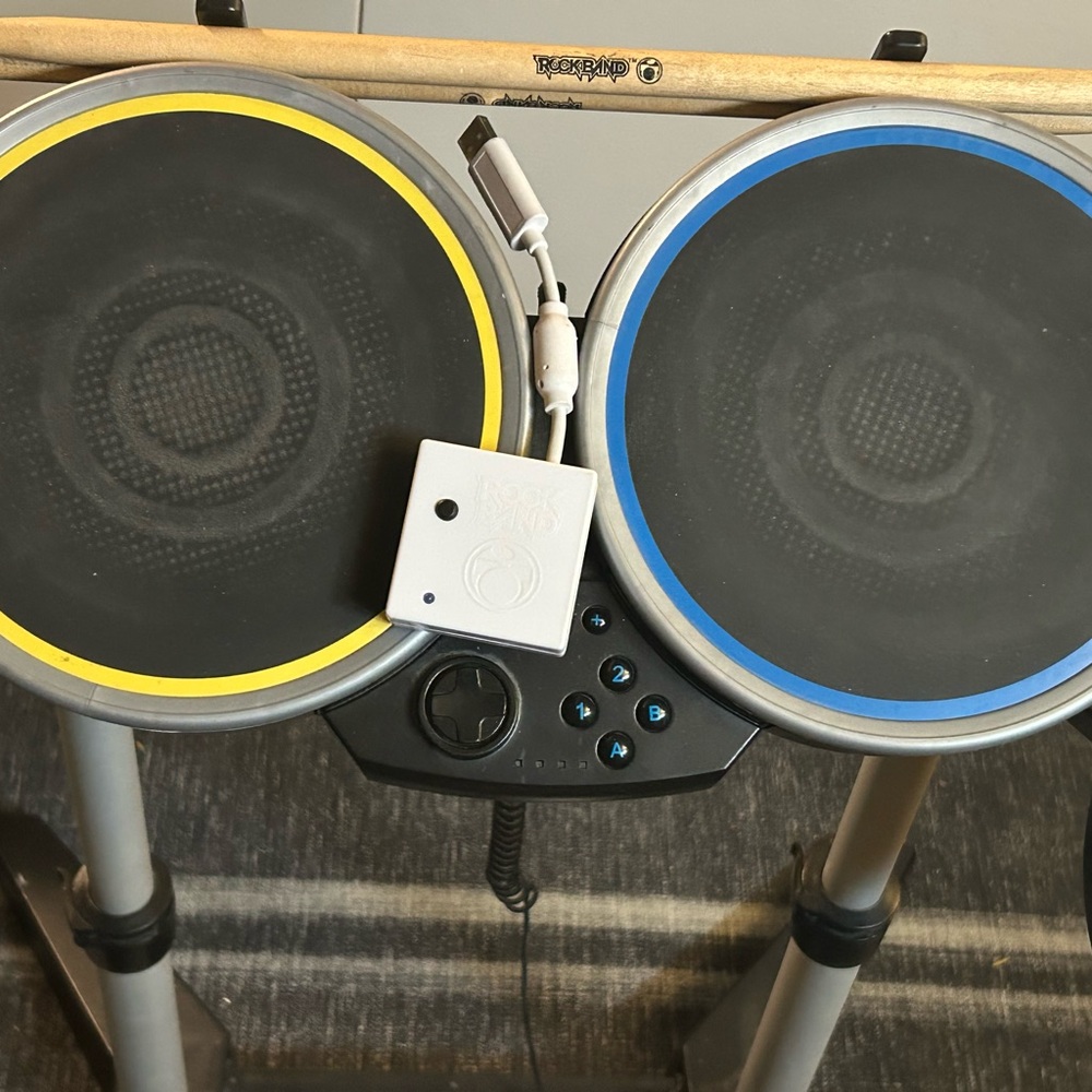 Wii Rock Band Drum Set with Drumsticks